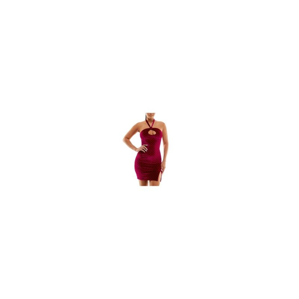 JOLT Womens Short Dress Burgundy Unlined Sleeveless Pullover Tie Juniors S